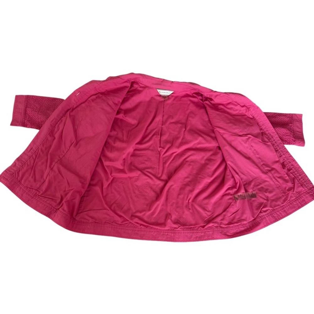 ALLISON DALEY Pink Textured Button Front Jacket Women Size‎ 16 Spring Church - Picture 10 of 15